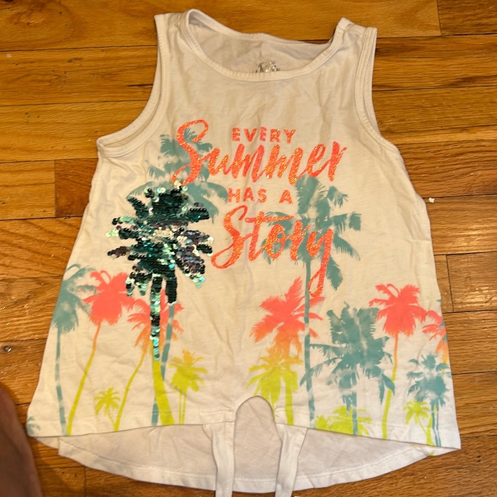 Justice tank top with sequins